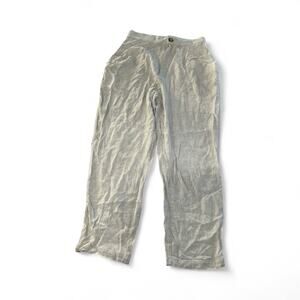 Rowie The Label Linen Pants | Small Cream Colored